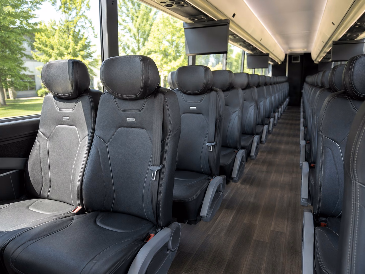 56 passenger charter bus interior